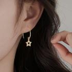 Heart / Star Rhinestone Sterling Silver Dangle Earring