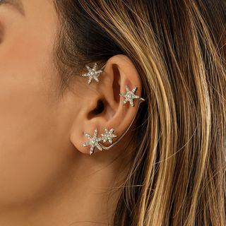 Star Rhinestone Rhinestone Alloy Earring 1 Pair - 2578 - Silver - One Size