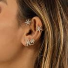 Star Rhinestone Rhinestone Alloy Earring 1 Pair - 2578 - Silver - One Size