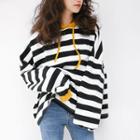 Striped Hoodie Black & White - One Size