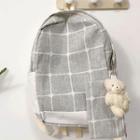 Plaid Backpack / Pouch / Bag Charm / Set