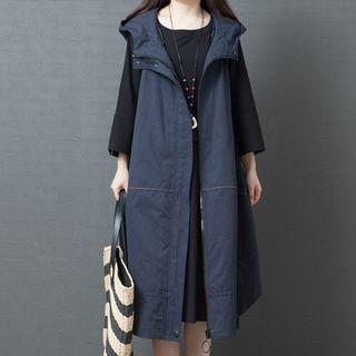 Hooded Midi Vest