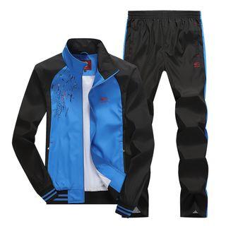 Set: Color-block Zip Jacket + Pants