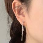 Chained Bar Sterling Silver Dangle Earring 1 Pair - Silver - One Size