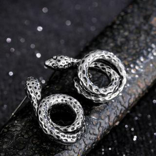 Metal Stud Earring 1 Pc - Silver - One Size