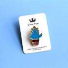 Cactus Alloy Brooch Blue - One Size