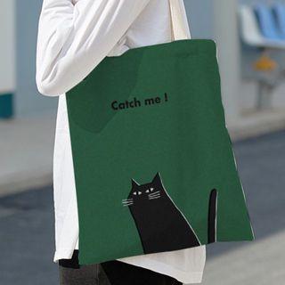 Cat Canvas Tote Bag (various Designs)