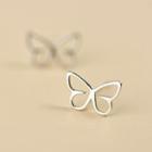 Sterling Silver Butterfly Studs As Shown In Figure - One Size