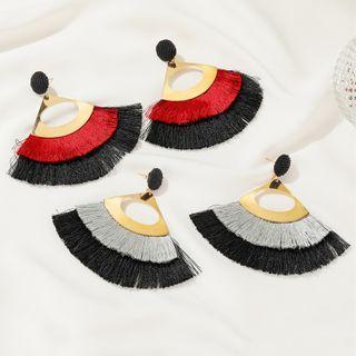 Layered Fringed Dangle Earring
