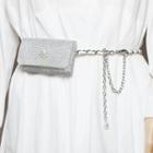 Faux Pearl Alloy Waist Chain Belt Bag