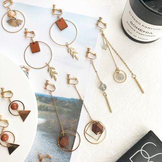 Asymmetric Clip-on Earrings