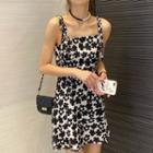 Tie-shoulder Floral A-line Mini Dress