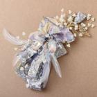 Bridal Faux-pearl & Feather Hair Clip