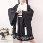 Embroidered Long-sleeve Hanfu Top / Mock Two-piece Short-sleeve Hanfu Dress