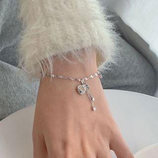 Money Bag Faux Cat Eye Stone Pendant Sterling Silver Necklace