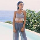 Set: Ruffle Hem Bikini + Pants