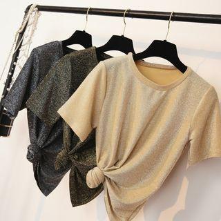 Glitter Short-sleeve Sweater