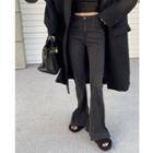 Plain Loose-fit Coat / Slim-fit Boot Cut Jeans