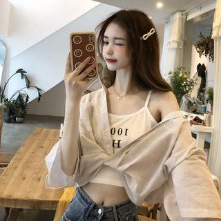 Elbow-sleeve Shirt / Camisole Top