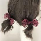 Dotted Mesh Bow Hair Tie / Hair Clip