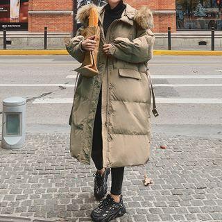 Button-up Padded Long Parka