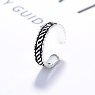 925 Sterling Silver Wave Open Ring Silver - One Size