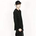 Stud-trim Round-neck Long-sleeve T-shirt