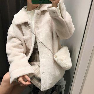 Pocket-front Lapel Fleece Jacket