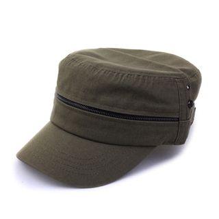 Zip-accent Military Cap