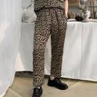 Leopard Print Straight-fit Pants