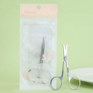 Stainless Steel Eyebrow Scissors Yo013 - Silver - One Size
