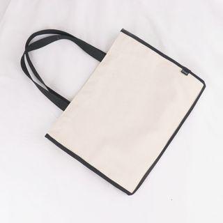 Canvas Shopper Bag Off-white - One Size