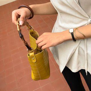 Croc Grain Hand Bag & Pouch