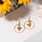 Triangle Drop Earring 1 Pair - Earrings - Gold - One Size