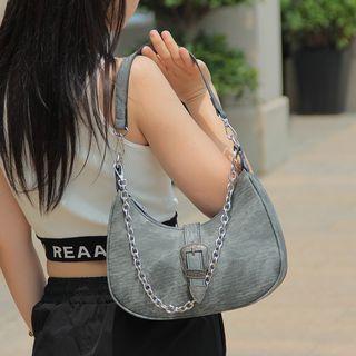 Tie-dye Hobo Bag Dark Gray - One Size