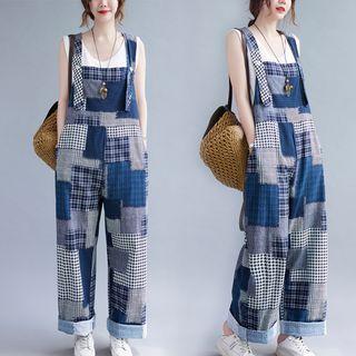 Patchwork Wide Leg Jumper Pants