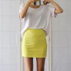 Neon H-line Miniskirt