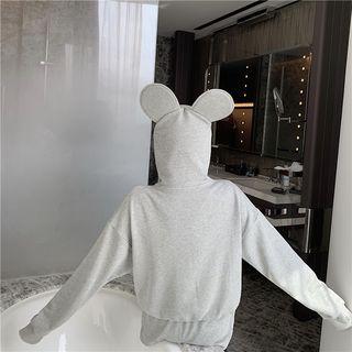 Set: Ear-accent Hood Jacket + Shorts / Skirt