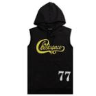 Hooded Lettering Tank Top