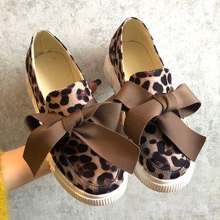 Leopard Print Platform Sneakers