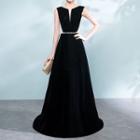 Backless Sleeveless Evening Gown