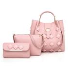 Set: Studded Carryall Bag + Crossbody Bag + Wristlet