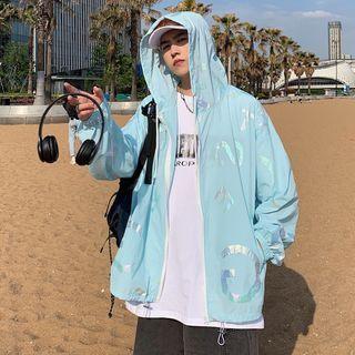 Long-sleeve Hooded Lettering Jacket