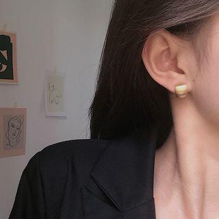 Metal Stud Earring 1 Pair - 925 Silver - One Size