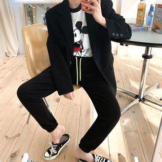 Contrast-string Jogger Pants