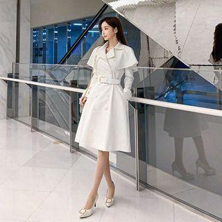 Capelet Trench Coat With Belt