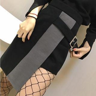 Asymmetric High-waist Skirt