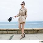 Double Breasted Long Sleeve Playsuit