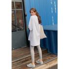 Dip-back Oversized T-shirt Ivory - One Size