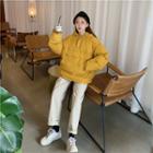 Half-buttoned Padded Hoodie